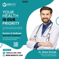 Healthcare Services Ads Publicación de Instagram template