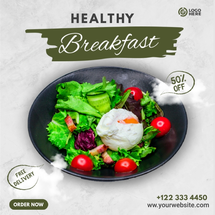 Copy of Healthy Breakfast Menu PosterMyWall