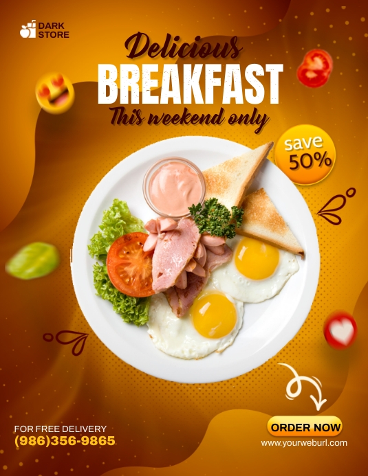 Healthy Breakfast Poster Template | PosterMyWall