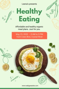 Healthy Breakfast Restaurant Flyer Template Poster