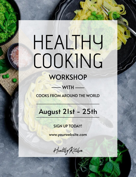 Healthy Cooking restaurant flyer Template | PosterMyWall