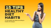 Healthy diet youtube thumbnail flyer template