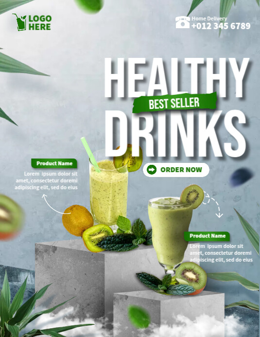 Copy of Healthy Drink Ads PosterMyWall