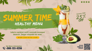 Healthy Drink Menu Promotion Twitter Post template