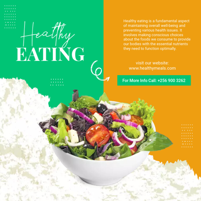healthy eating poster template