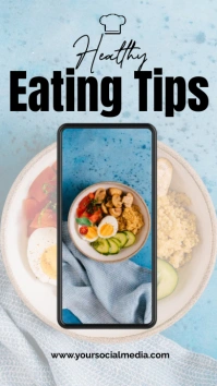 healthy eating tips Instagram Story template