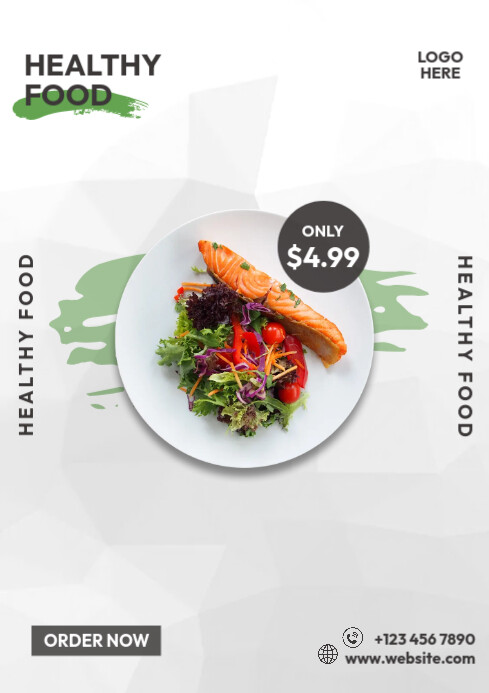 Healthy Food A4 Template | PosterMyWall