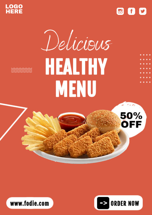 Healthy Food A4 Template | PosterMyWall