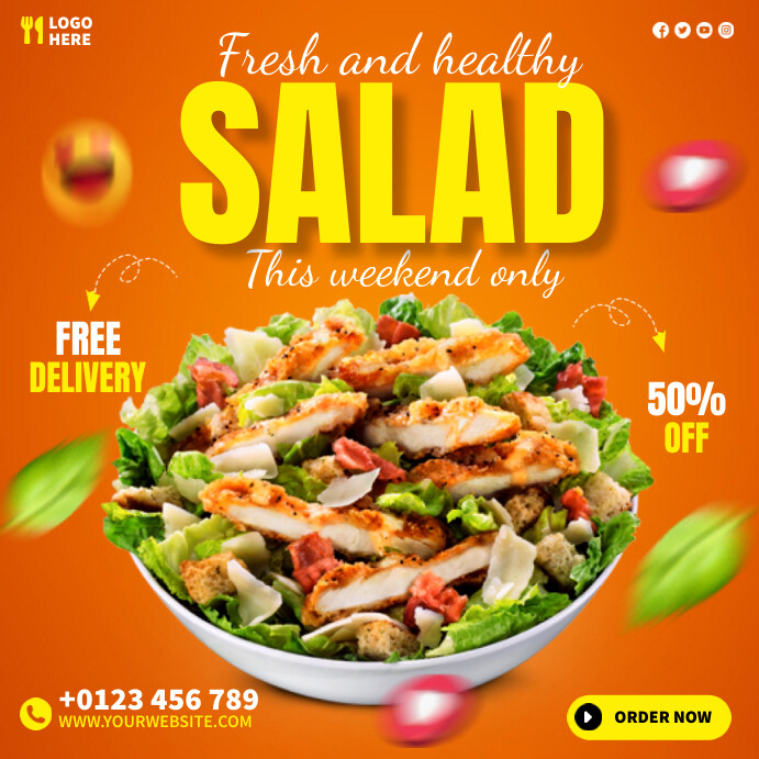 Healthy Food Ads Template | PosterMyWall
