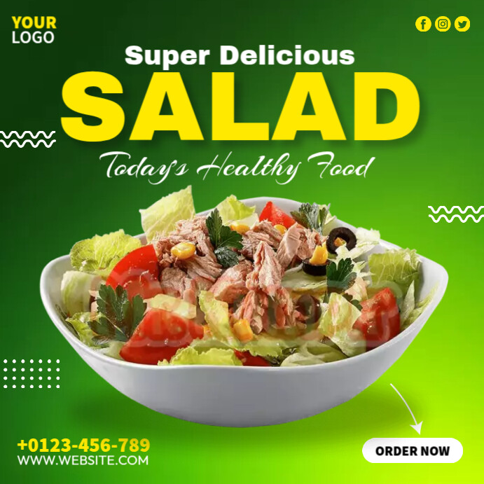 Healthy Food Ads Template PosterMyWall