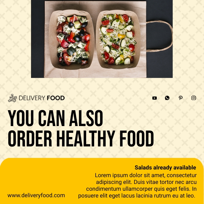 Copy of Healthy Food Delivery PosterMyWall