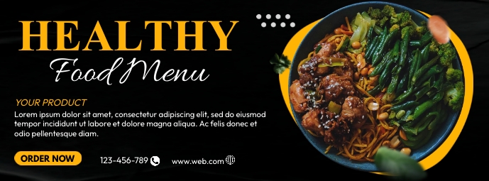 Healthy Food Foto Sampul Facebook template
