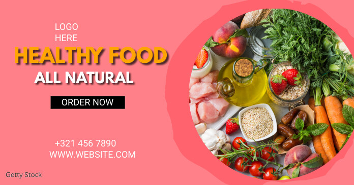 Healthy Food Facebook Shared Image template