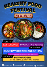 Azul Healthy Food Festival A4 Template