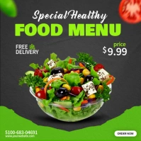 Healthy Food Menu Square (1:1) template