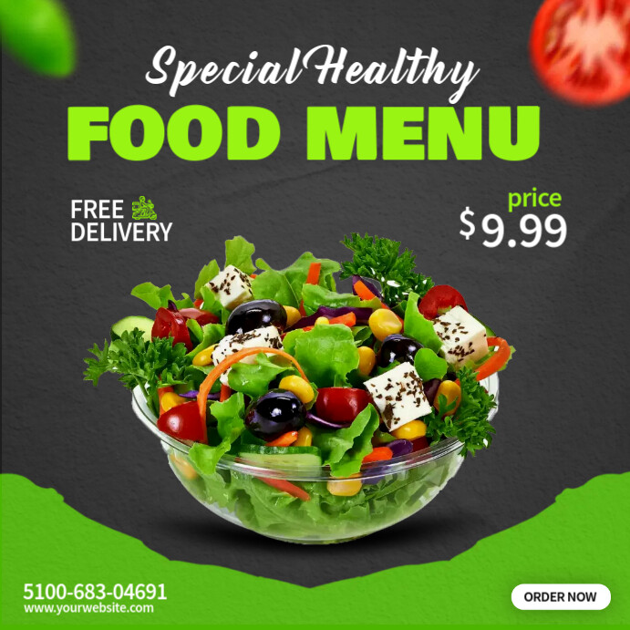 Copy of Healthy Food Menu | PosterMyWall