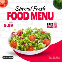 Healthy Food Menu Square (1:1) template