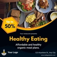 Healthy Food Menu Discount Instgram Video Tem Instagram Post template