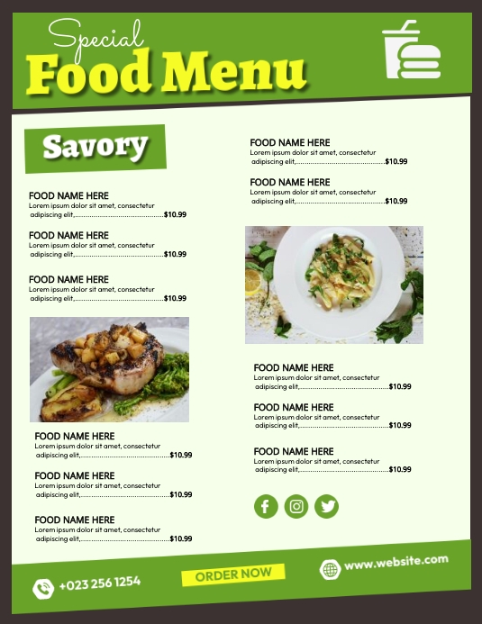 Pinterest List Menu Healthy Food Menu List Templat | PosterMyWall
