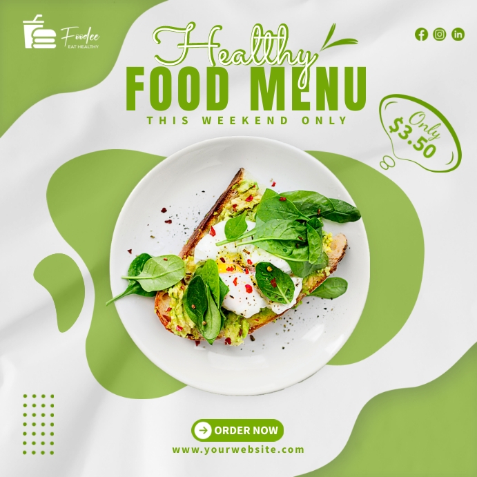 Copy of Healthy Food Menu Template | PosterMyWall