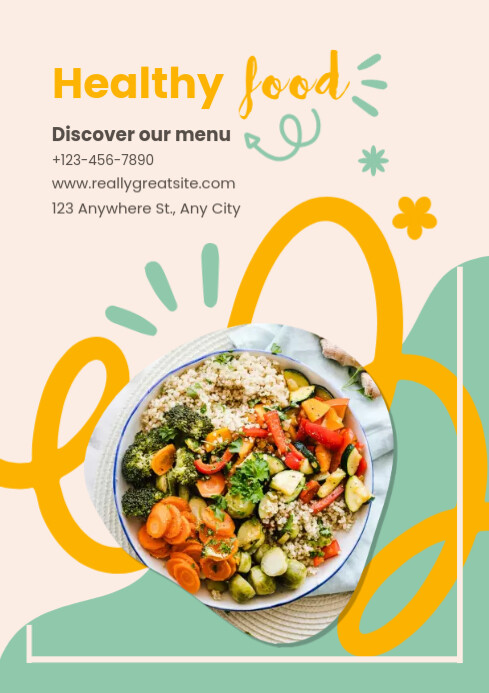 healthy food menu template | PosterMyWall