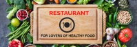 Healthy Food Menu with cooking ingredients Tumblr Banner template