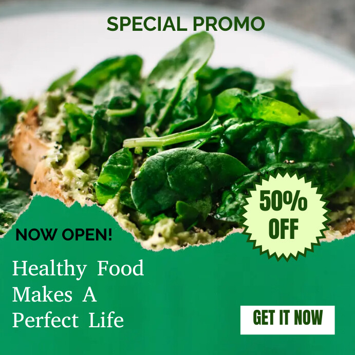 Healthy Food Promo Template | PosterMyWall