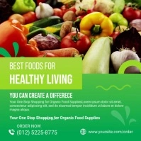 healthy food video instagram Post template