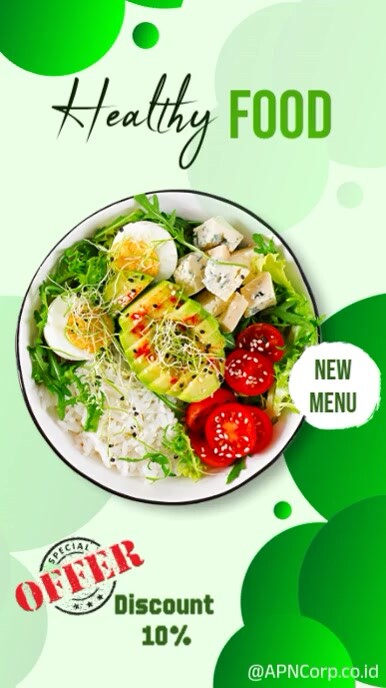 Healthy Food Youtube Short template