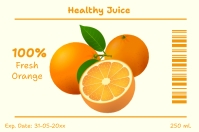 Healthy Fresh Orange Juice Label template