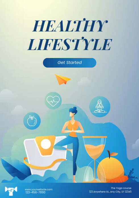 healthy lifestyle tips template | PosterMyWall