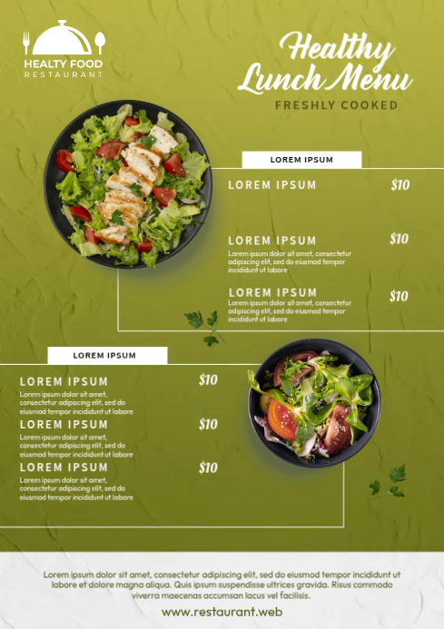 Lunch Menu Design Layout Шаблон Healthy Lunch Menu | PosterMyWall