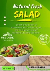 Healthy menu promotion instagram story post A4 template