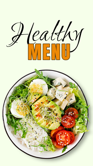 Healthy Menu Template | PosterMyWall