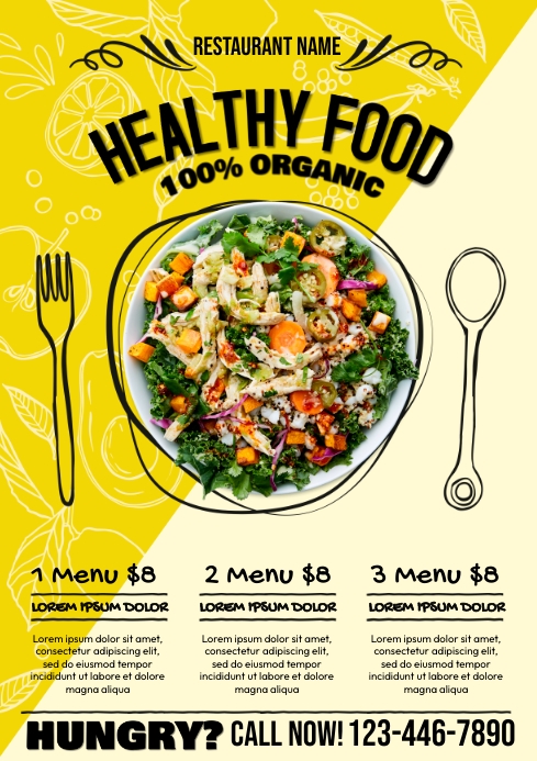 Healthy Menu Template | PosterMyWall