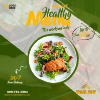 Healthy Menu Video Ads Instagram Post template