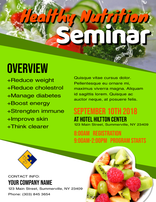 Nutrition Program Example Poster Nutrition Flyer Backgrounds