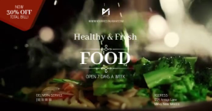 Healthy Restaurant Facebook Ad Facebook-Anzeige template