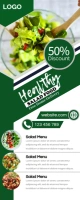 Healthy Salad Menu Roll-up-Banner 2 x 5 Zoll template