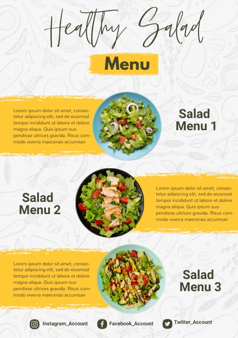Healthy Salad Menu Template | PosterMyWall