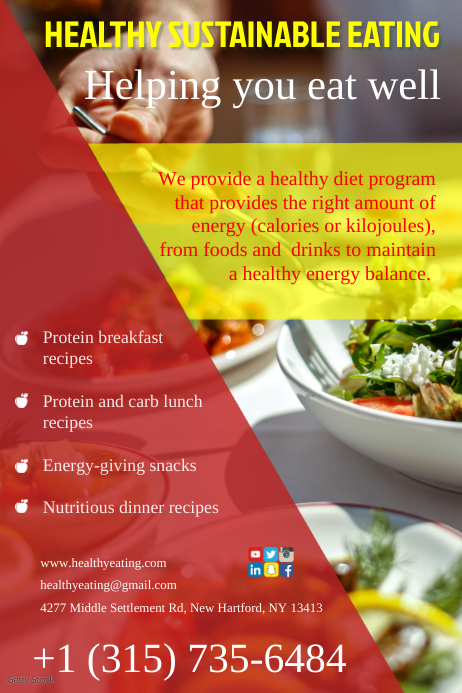 Eating Clean Poster Healthy Sustainable Eating Template | PosterMyWall