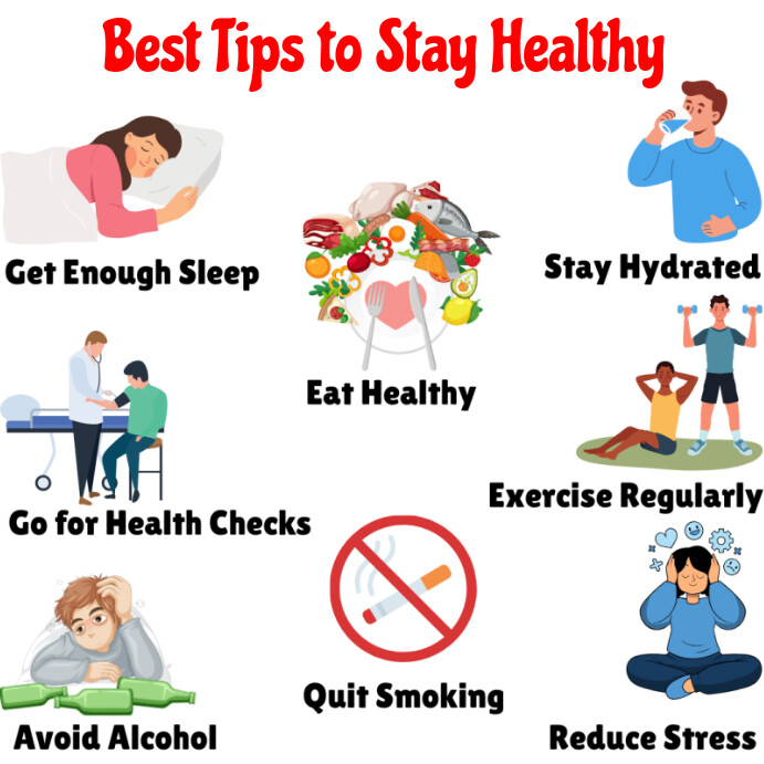 Healthy Tips Picture Banner Template | PosterMyWall