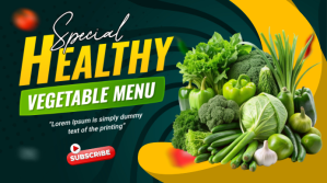 Healthy Vegetable Menu Thumbnail template