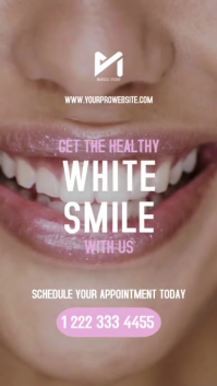 Modern and Minimal Healthy White Smile Dental Clinic Instagram Story Video Flyer template