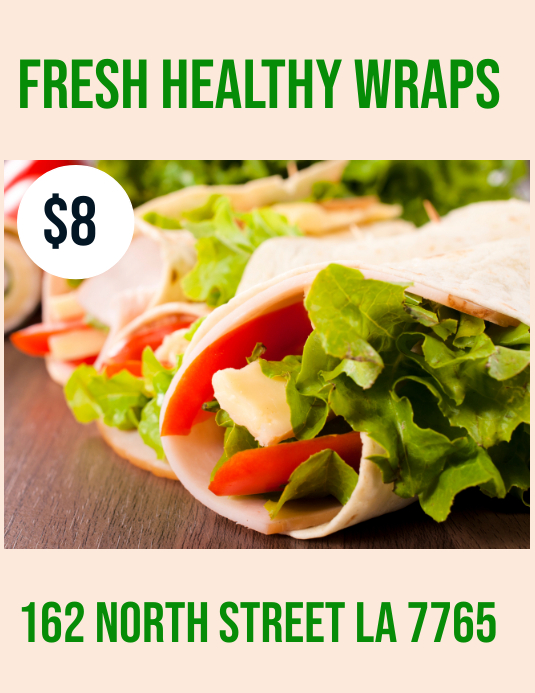 Healthy Wrap Template PosterMyWall