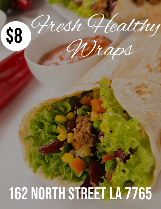 Healthy Wraps Template PosterMyWall