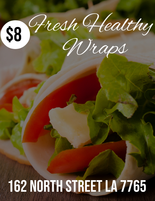 Healthy Wraps Template PosterMyWall