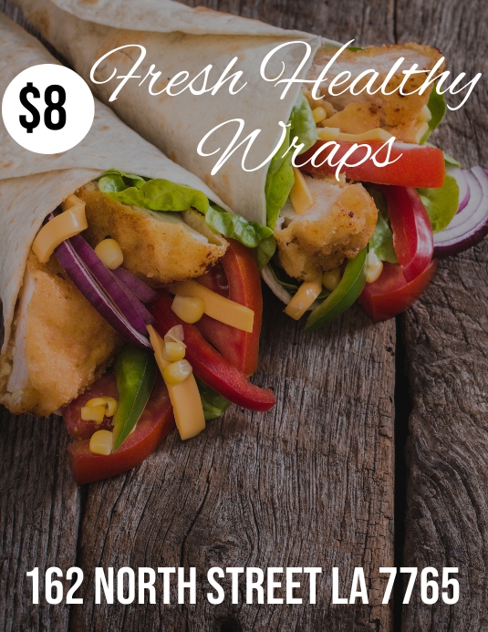 Healthy Wraps Template PosterMyWall