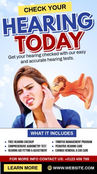Hearing Checkup Instagram Reel template