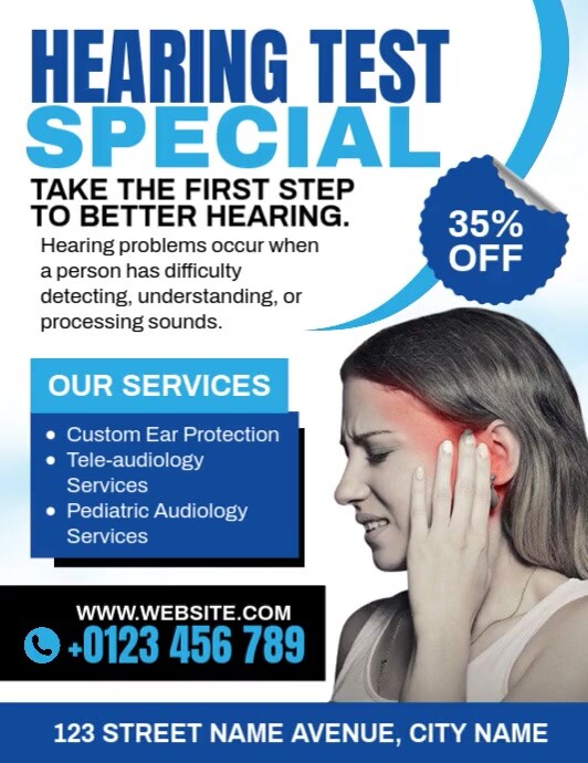 Hearing Test Ads Template | PosterMyWall